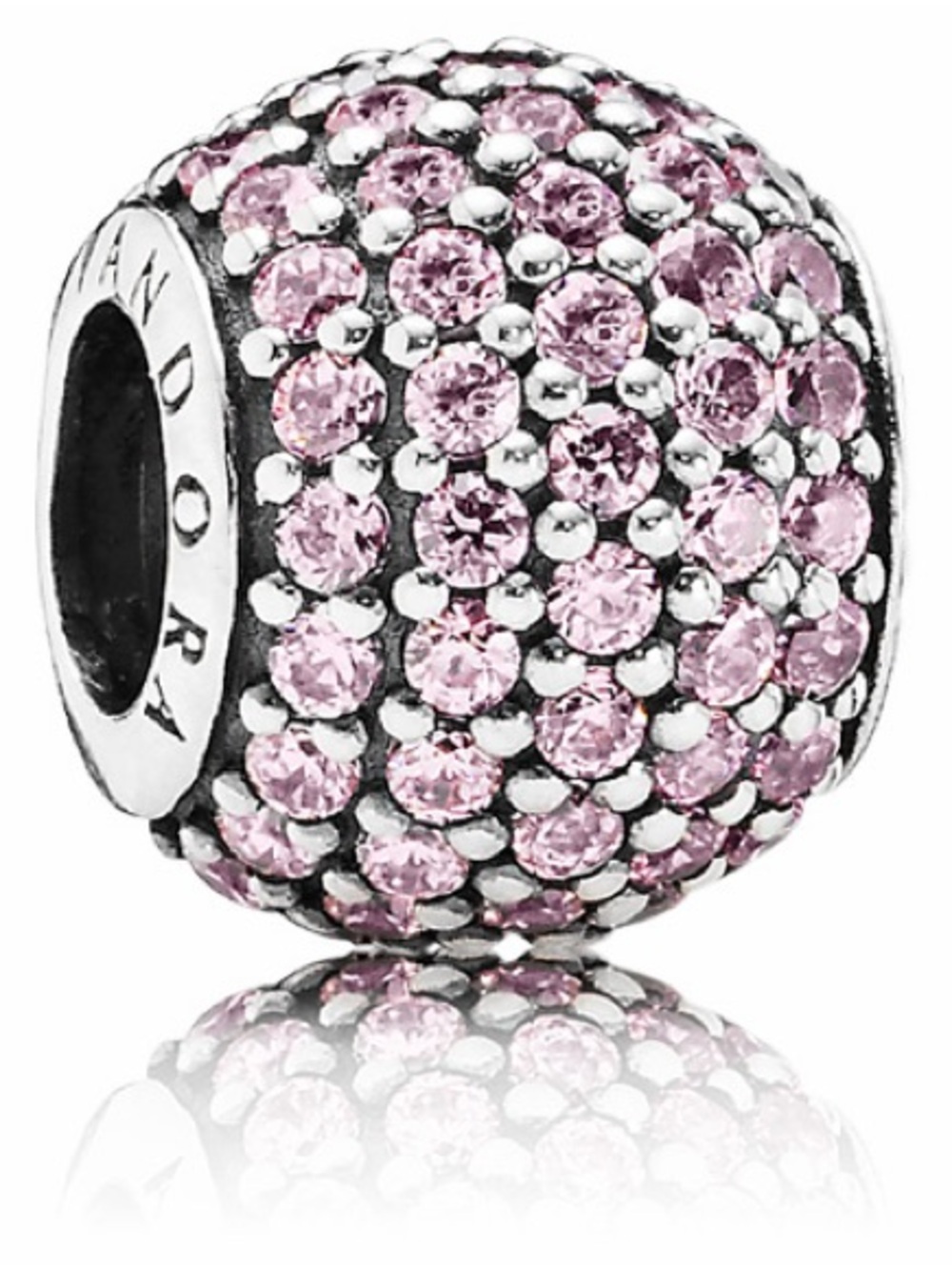 Pandora Pave Lights with Pink Zirconia Charm